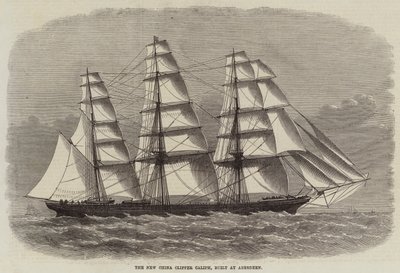 De Nieuwe China Clipper Caliph, gebouwd in Aberdeen door Edwin Weedon